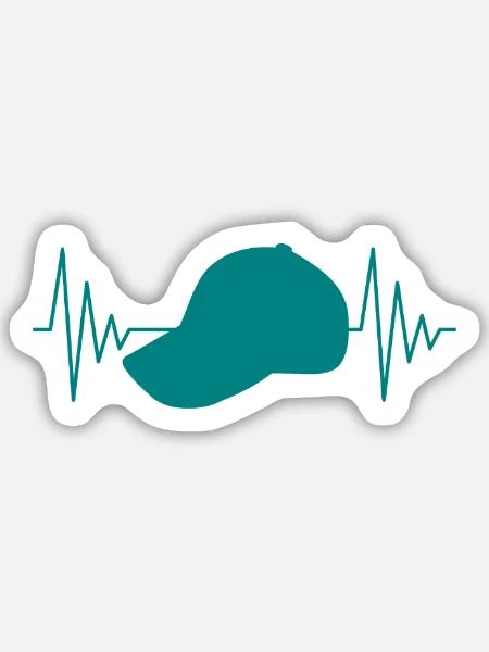 Mütze - Sticker Größe M (15 x 15 cm) - Mattweiß
