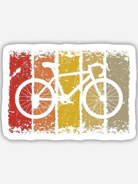 Fahrrad - Sticker Größe M (15 x 15 cm) - Mattweiß