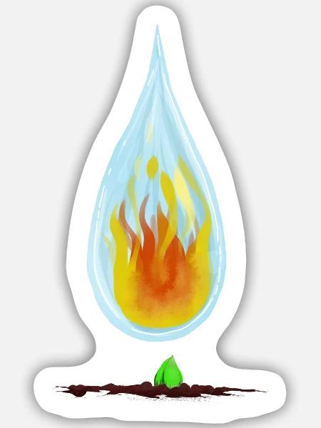 Elemente - Sticker Größe M (15 x 15 cm) - Mattweiß