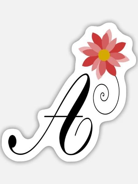 A. ALPHABET. LIEBE - Sticker Größe M (15 x 15 cm) - Mattweiß