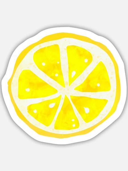 Zitrone². - Sticker Größe M (15 x 15 cm) - Mattweiß