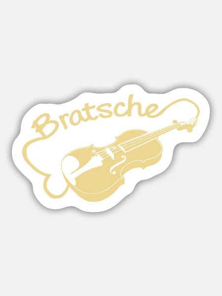 Bratsche - Sticker Größe M (15 x 15 cm) - Mattweiß