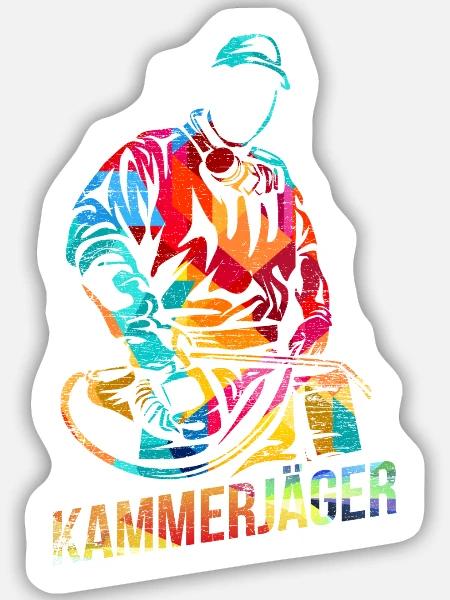 Zäher Kammerjäger Schädlingsbekämpfung - Sticker Größe M (15 x 15 cm) - Mattweiß