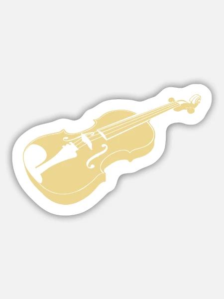 Bratsche - Sticker Größe M (15 x 15 cm) - Mattweiß