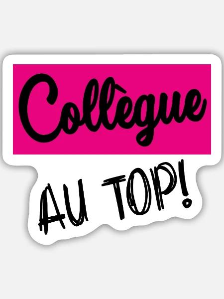 KOLLEGE - Sticker Größe M (15 x 15 cm) - Mattweiß