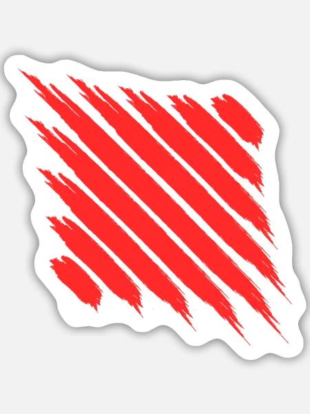 Abstrakt modern Kunst - Sticker Größe M (15 x 15 cm) - Mattweiß