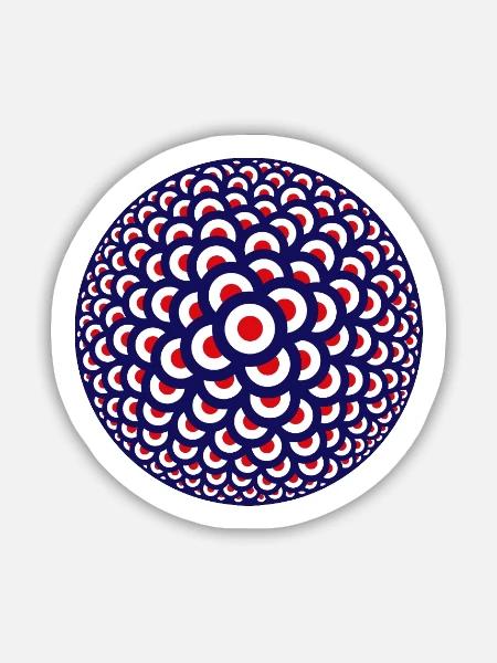 Mod Swarm - Sticker Größe M (15 x 15 cm) - Mattweiß
