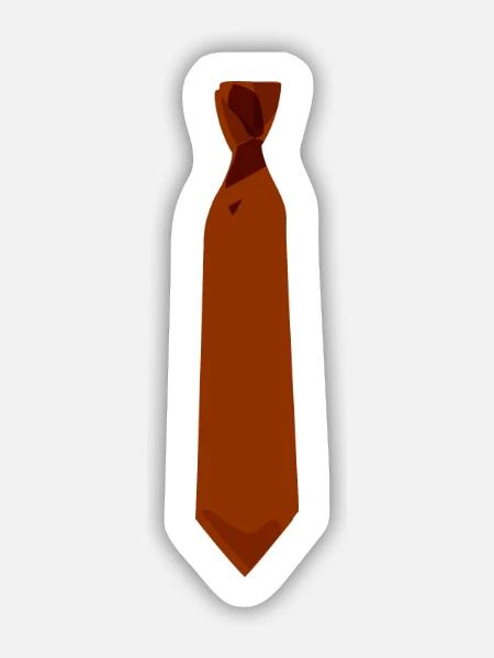 Krawatte Krawate - Sticker Größe M (15 x 15 cm) - Mattweiß