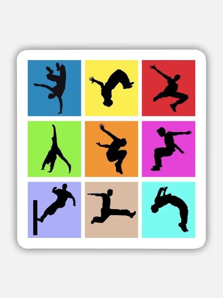 Freier Lauf - Sticker Größe M (15 x 15 cm) - Mattweiß