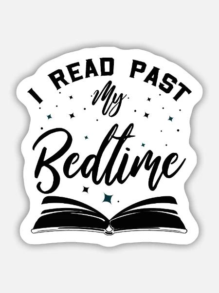 Bücher lesen - Sticker Größe M (15 x 15 cm) - Mattweiß