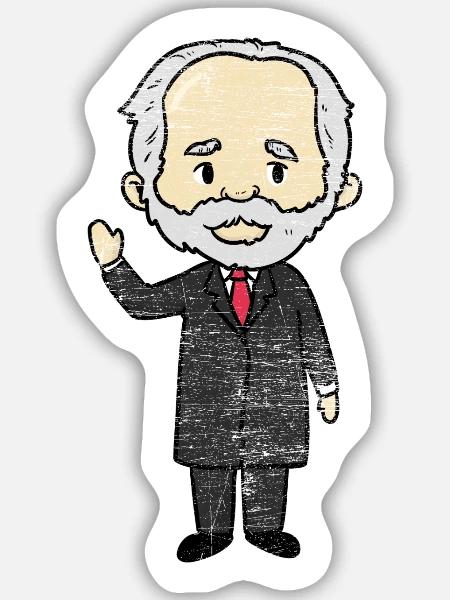 Meisterhafter Tschaikowsky Komponist - Sticker Größe M (15 x 15 cm) - Mattweiß