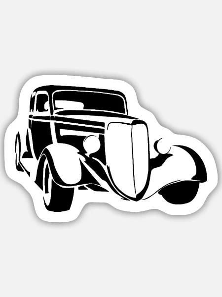 Cars - Sticker Größe M (15 x 15 cm) - Mattweiß