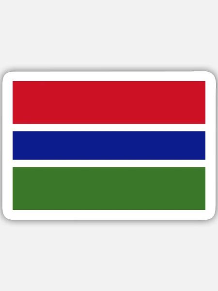 Gambia - Sticker Größe M (15 x 15 cm) - Mattweiß