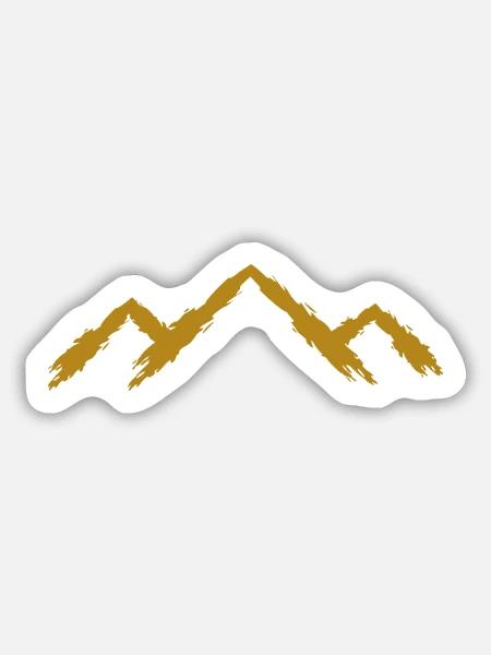 Berg Bergsteigen - Sticker Größe M (15 x 15 cm) - Mattweiß