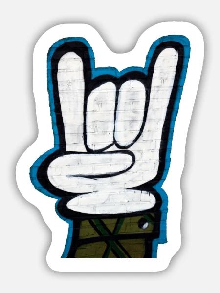 Graffiti - Sticker Größe M (15 x 15 cm) - Mattweiß