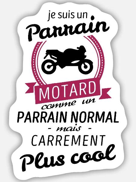 Ich bin ein Radfahrer Pate - Sticker Größe M (15 x 15 cm) - Mattweiß