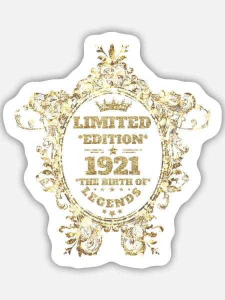 Limited Edition 1921 - Sticker Größe M (15 x 15 cm) - Mattweiß