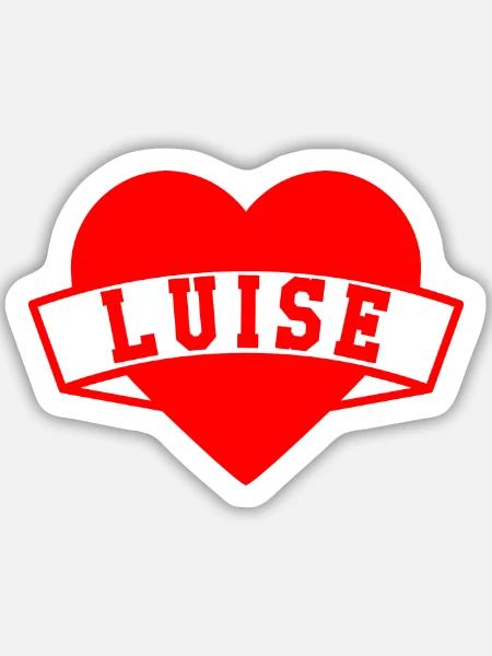 Luise Herzen - Sticker Größe M (15 x 15 cm) - Mattweiß