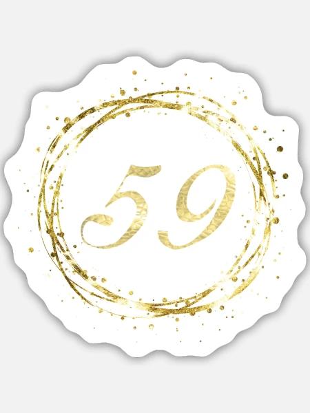 59 - Sticker Größe M (15 x 15 cm) - Mattweiß