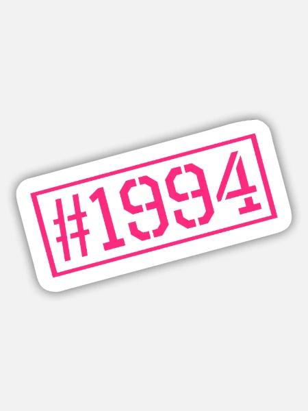 1994 - Sticker Größe M (15 x 15 cm) - Mattweiß