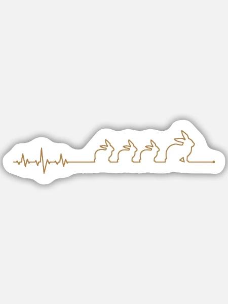 hase - Sticker Größe M (15 x 15 cm) - Mattweiß