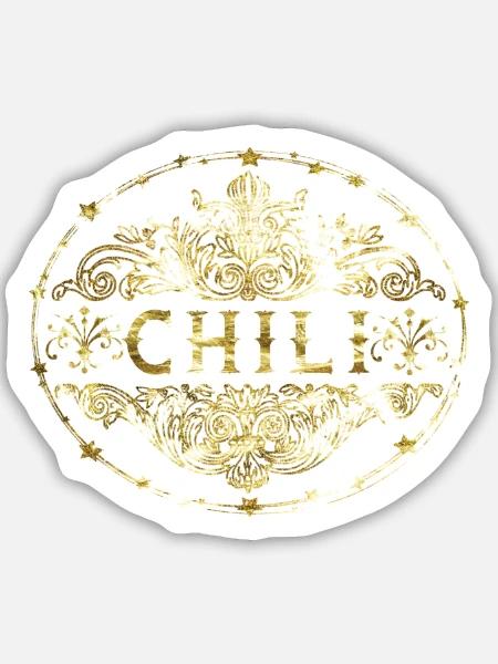 Chili - Sticker Größe M (15 x 15 cm) - Mattweiß