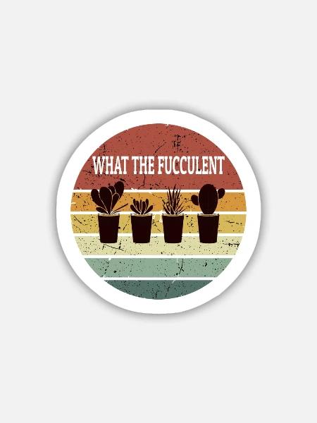 Sukkulente Pflanzen - Sticker Größe M (15 x 15 cm) - Mattweiß