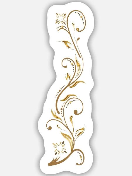 Blumenranke - Sticker Größe M (15 x 15 cm) - Mattweiß