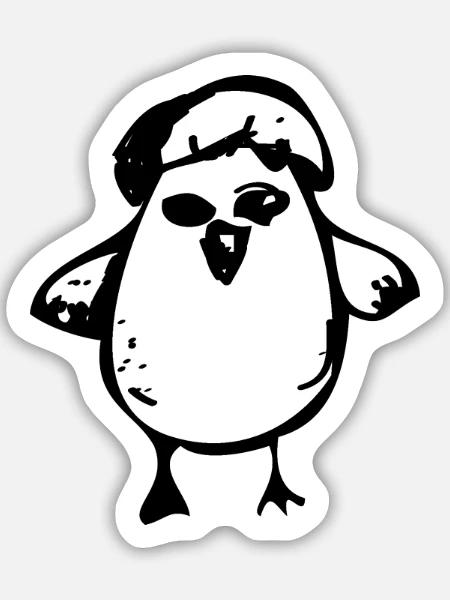 Kücken - Sticker Größe M (15 x 15 cm) - Mattweiß