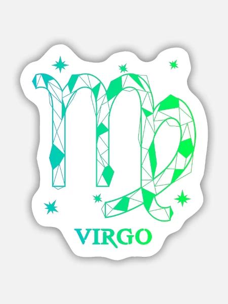 Jungfrau Sternzeichen - Sticker Größe M (15 x 15 cm) - Mattweiß