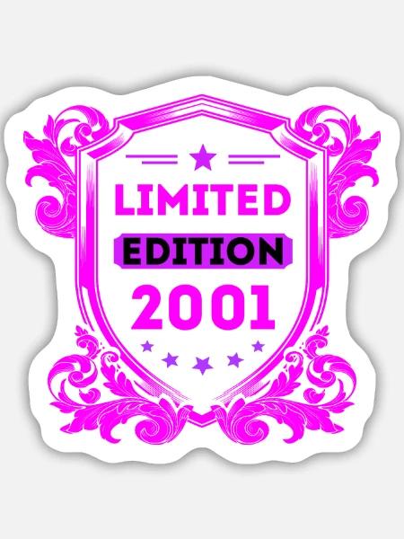 2001 - Sticker Größe M (15 x 15 cm) - Mattweiß