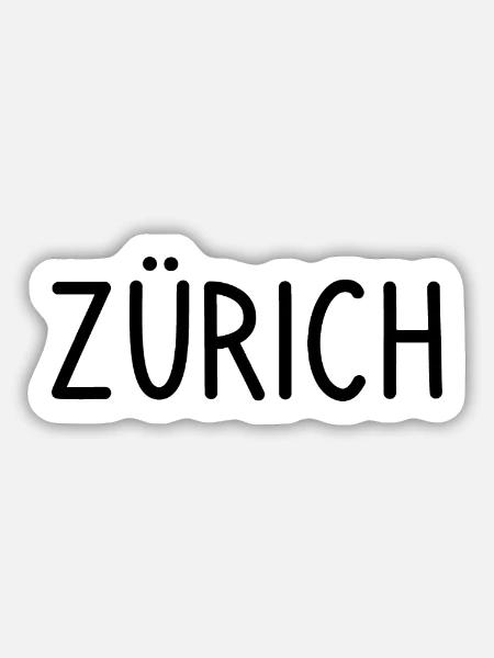 Zürich - Sticker Größe M (15 x 15 cm) - Mattweiß