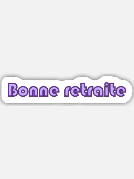 RUHESTAND. RUHESTAND. PENSIONIERT. RUHESTAND - Sticker Größe M (15 x 15 cm) - Mattweiß