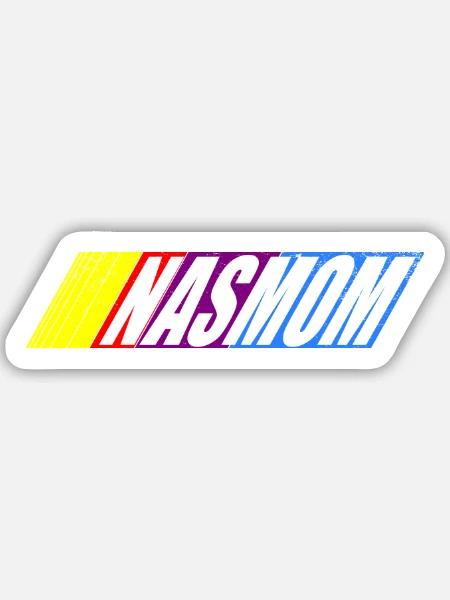 NASMOM - Sticker Größe M (15 x 15 cm) - Mattweiß