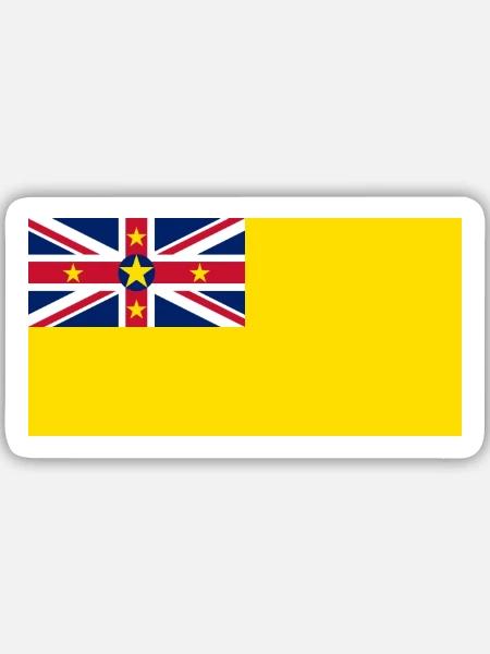 Niue - Sticker Größe M (15 x 15 cm) - Mattweiß