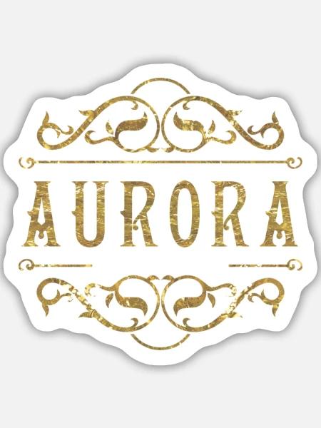 Aurora - Sticker Größe M (15 x 15 cm) - Mattweiß