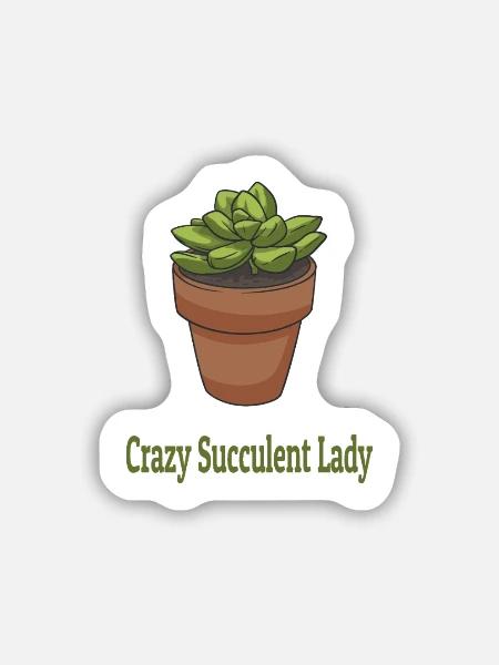 Sukkulente Pflanzen - Sticker Größe M (15 x 15 cm) - Mattweiß