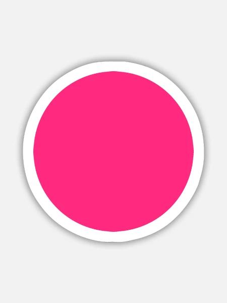Kreis Rosa - Sticker Größe M (15 x 15 cm) - Mattweiß