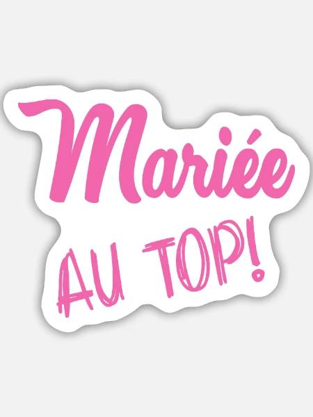 BRAUT AN DER SPITZE - Sticker Größe M (15 x 15 cm) - Mattweiß