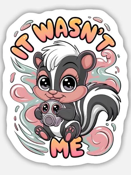 Ich war es nicht - Sticker Größe M (15 x 15 cm) - Mattweiß