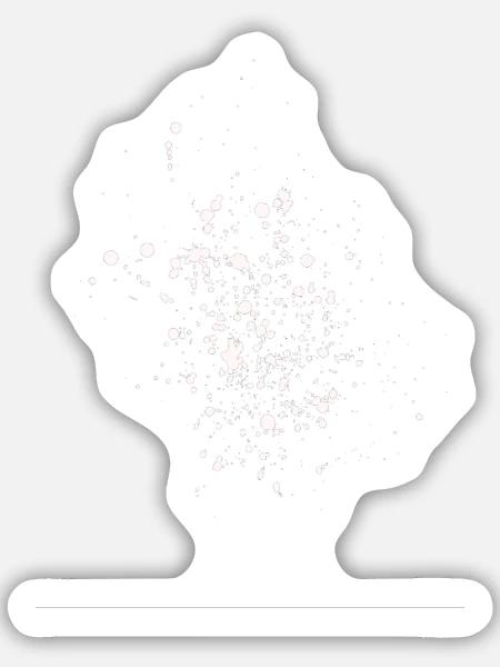 Weißer Farbspritzer Splatter - Sticker Größe M (15 x 15 cm) - Mattweiß