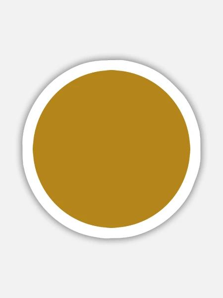 Kreis Gold - Sticker Größe M (15 x 15 cm) - Mattweiß