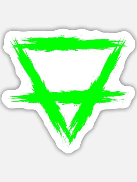 Element Symbol Erde - Sticker Größe M (15 x 15 cm) - Mattweiß