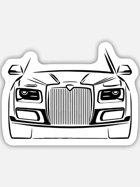 Aurus Dubai Silhouette - Sticker Größe M (15 x 15 cm) - Mattweiß