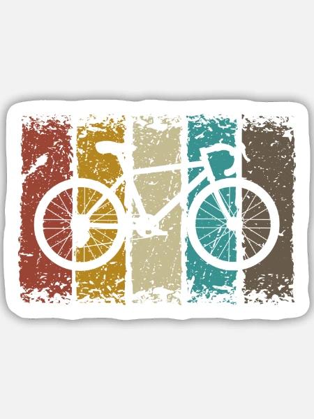 Fahrrad - Sticker Größe M (15 x 15 cm) - Mattweiß