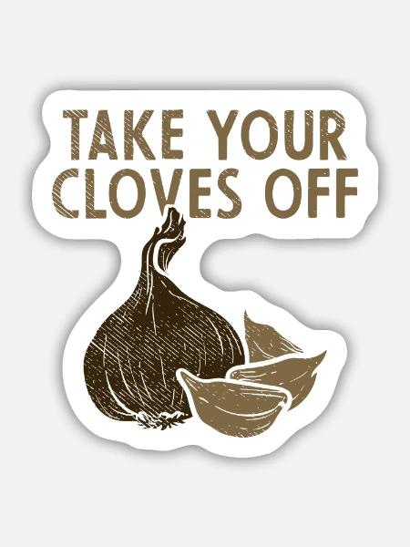 Knoblauch Pflanze - Sticker Größe M (15 x 15 cm) - Mattweiß
