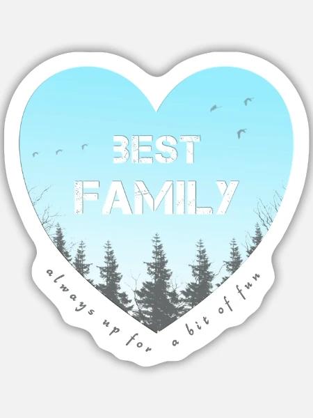best family - Sticker Größe M (15 x 15 cm) - Mattweiß