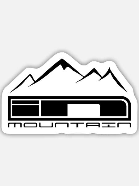 IN Berg 3 - Sticker Größe M (15 x 15 cm) - Mattweiß