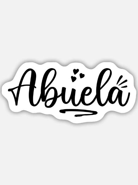 Abuela - Sticker Größe M (15 x 15 cm) - Mattweiß