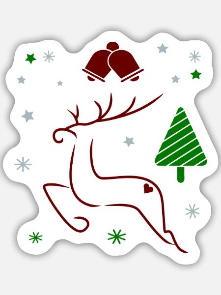 Advent - Sticker Größe M (15 x 15 cm) - Mattweiß
